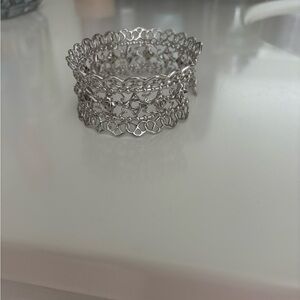 Elegant Silver Lace Bracelet